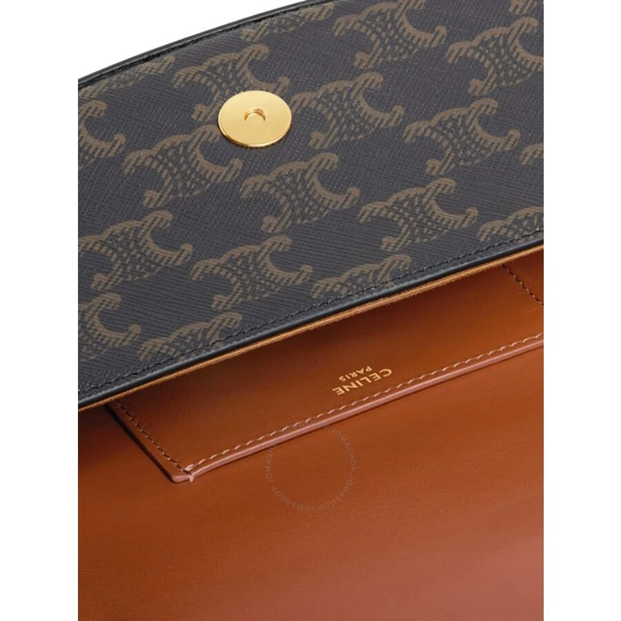 Celine Triomphe Canvas and Calfskin Clutch On Strap 3