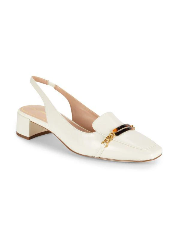 Cole Haan Penley Block Heel Leather Slingback Pumps 2