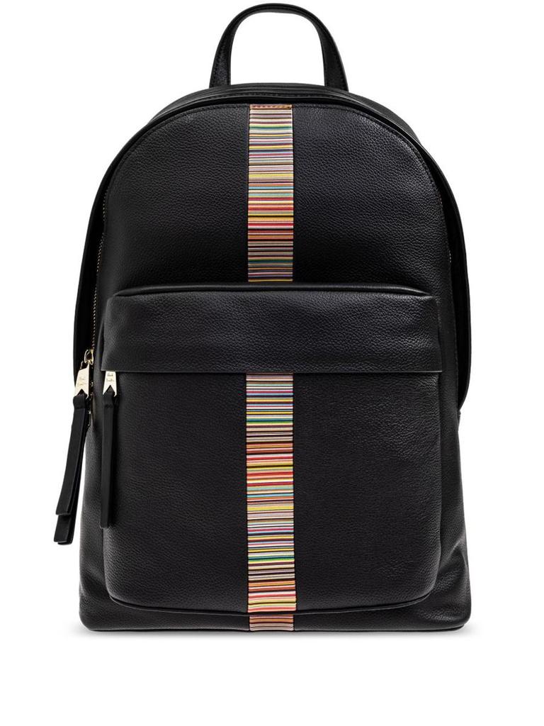 Paul Smith Paul Smith Signature Stripe Leather Backpack