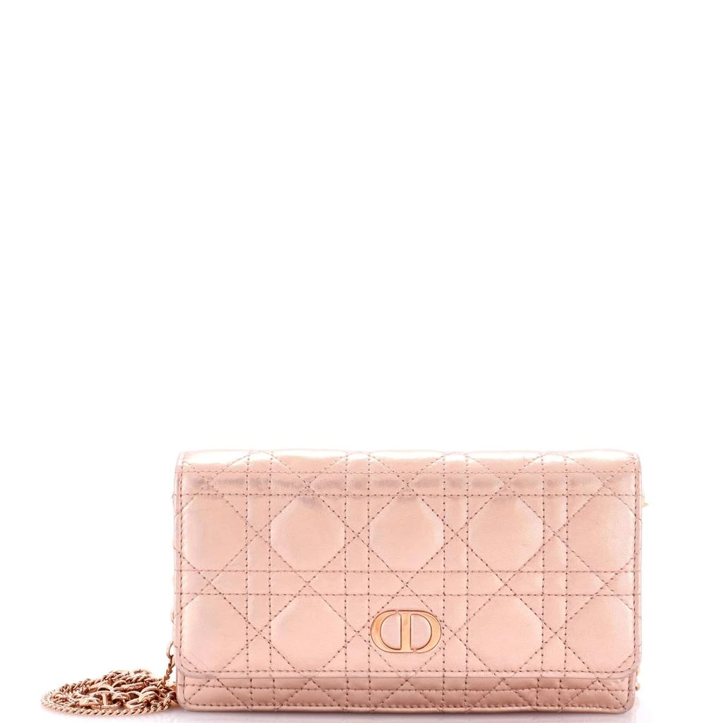 Dior Caro Wallet on Chain Pouch Cannage Quilt Leather 1