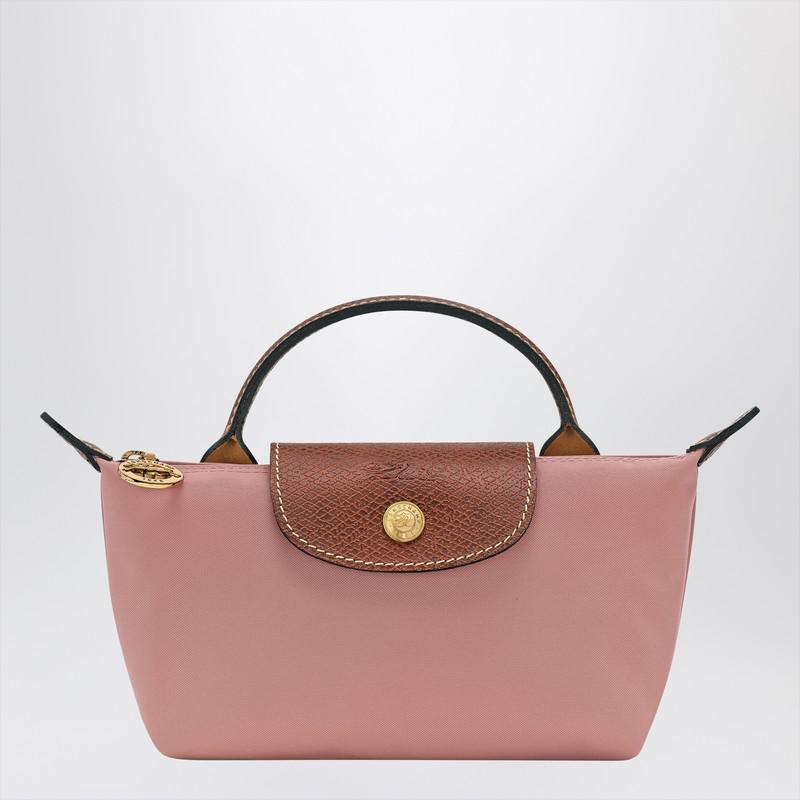バッグ・カバンその他 Longchamp Le Pliage Original brick-coloured clutch bag Le Pliage Original Pouch with handle Brick - Recycled canvas