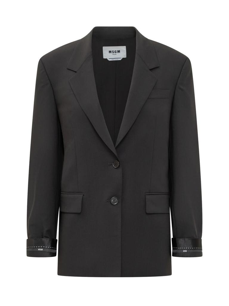 MSGM Msgm Msgm Double-Breasted Blazer With Contrast Cuffs