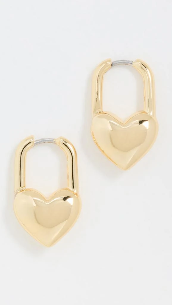 Gorjana Heart Padlock Huggies 1