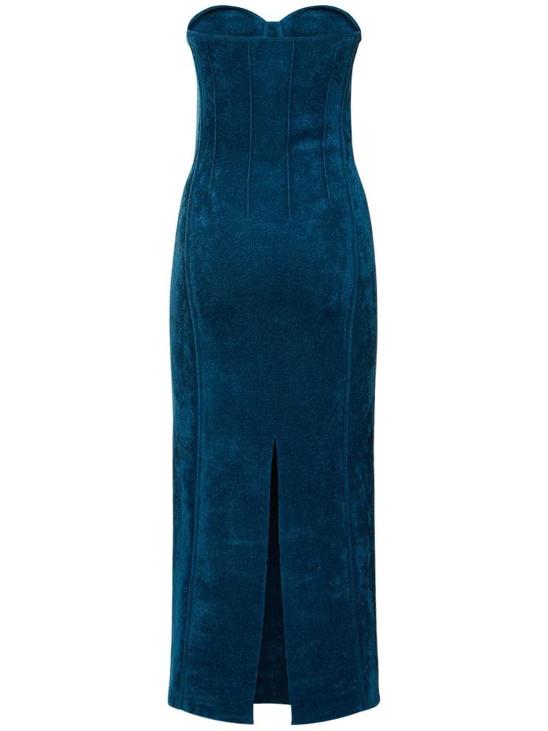 GALVAN Titania Compact Velvet Knit Midi Dress 4