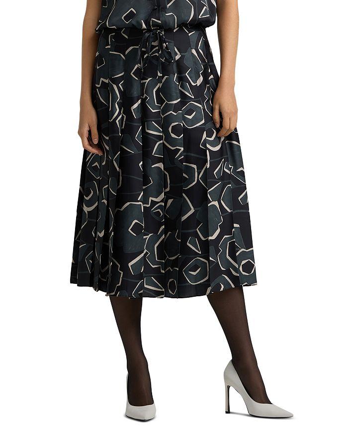 St. John Cubist Floral Print Skirt
