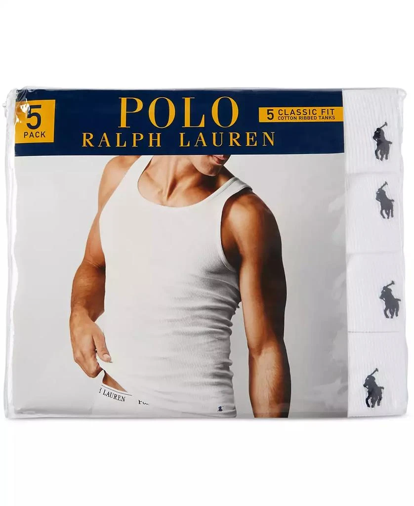 Ralph Lauren Men's 5-Pack Cotton Undershirt Tank Tops 3