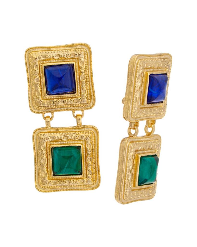 Ben Amun Ben-Amun 24K Plated Clip-On Earrings