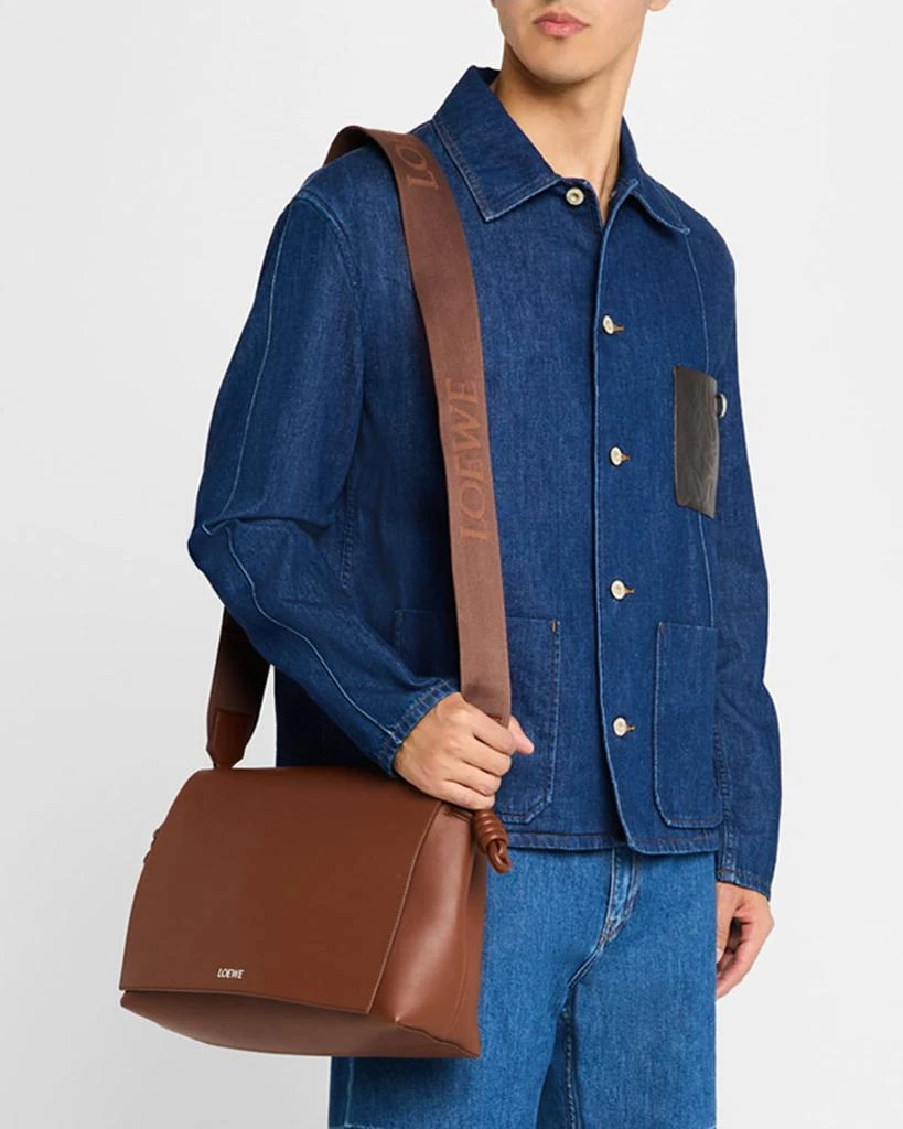 Loewe Men's Flamenco Leather Messenger Bag 6