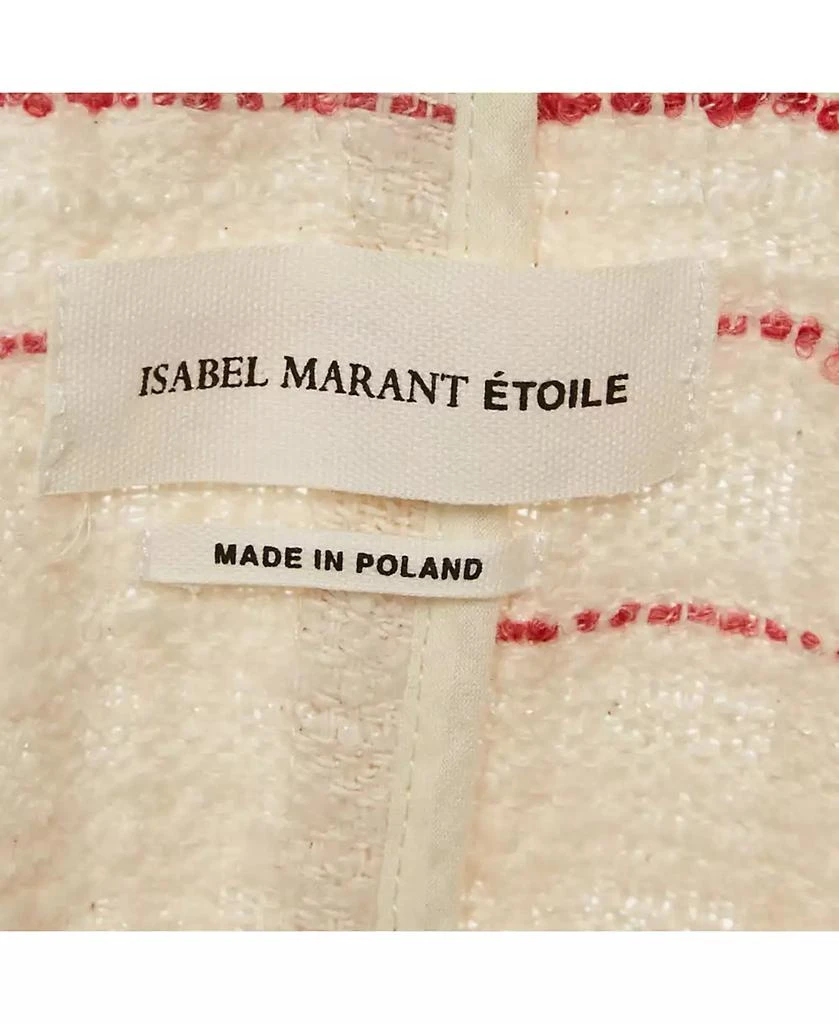 Pre-Owned Isabel Marant Women
s Etoile Cream /red Striped Tweed Glenn Jacket 5