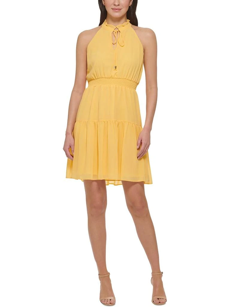 Vince Camuto Womens Tiered Mini Halter Dress 8