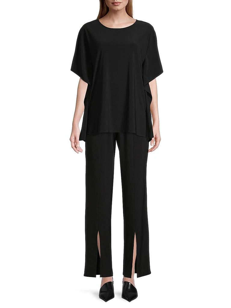 Caroline Rose Stretch-Knit Split Hem Pants 2