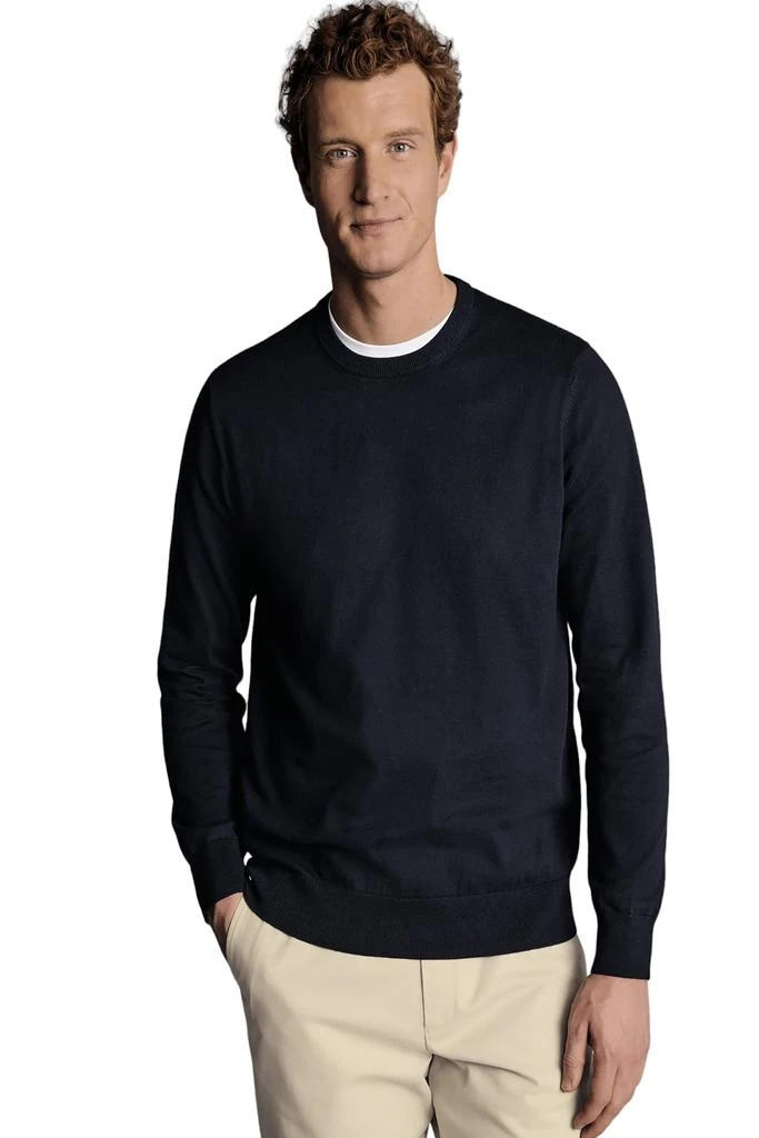 Charles Tyrwhitt Men's Combed Cotton Crew Neck Sweater 1