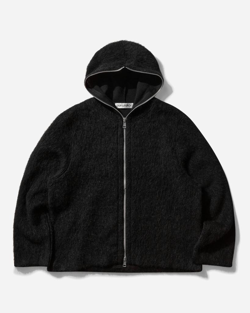 OUR LEGACY FULL ZIP HOOD ブラック Our Legacy - Full Zip Hood Black Hairy Wool
