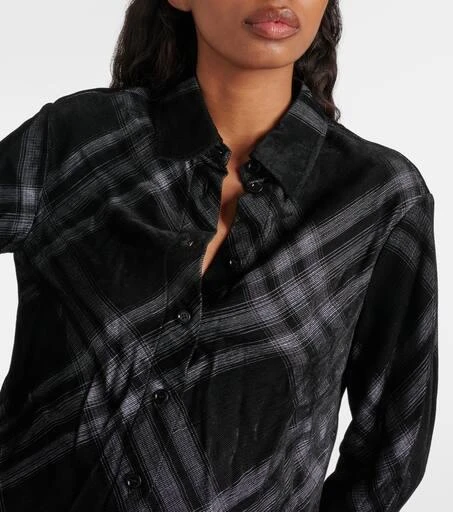 Burberry Burberry Check velvet shirt 4