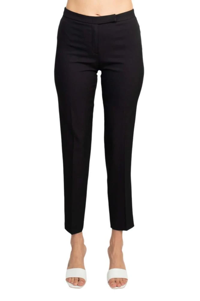 TRUEDAMES Notched Collar Long Sleeve Long Jacket Leopard Print Two Button Pockets Zipper Closure Pants Stretch Crepe Pant Set 4