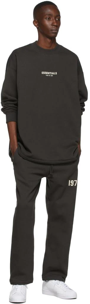 Essentials Black Relaxed Crewneck Sweatshirt 4