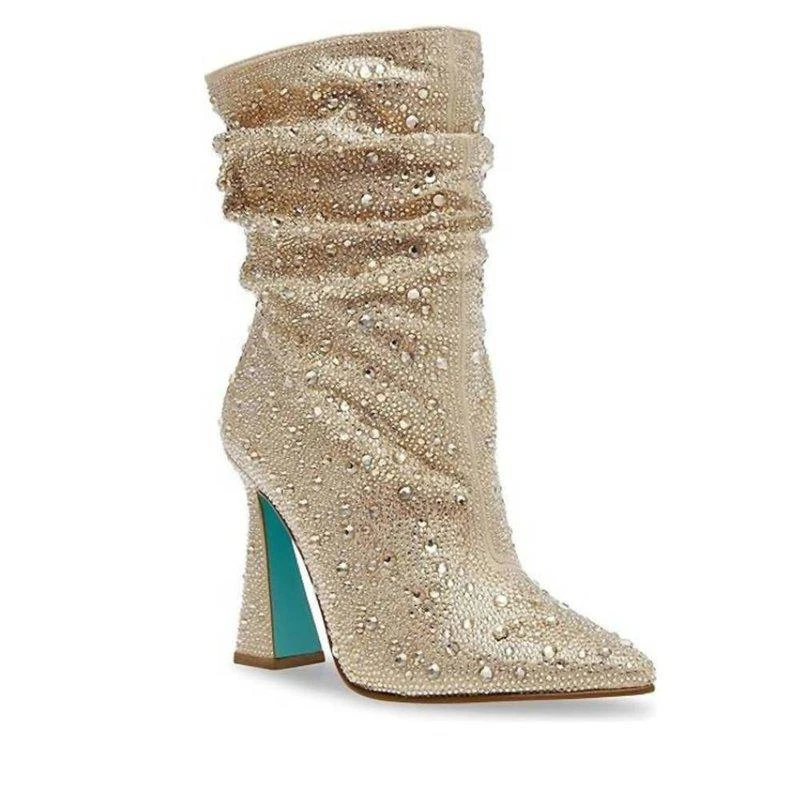 Betsey Johnson Mac Ankle Boot In Light Gold 1