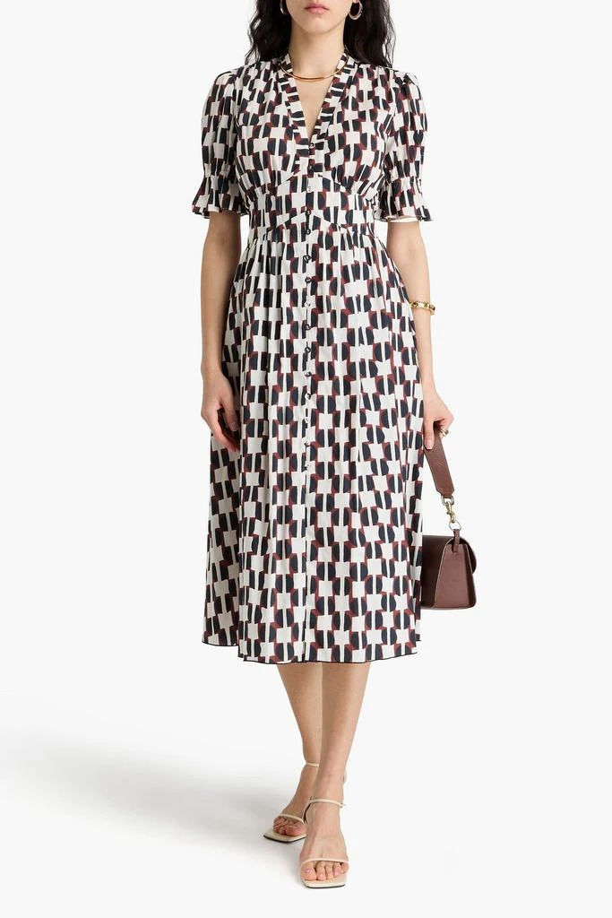 Diane von Furstenberg Erica printed cotton-blend poplin midi dress 2