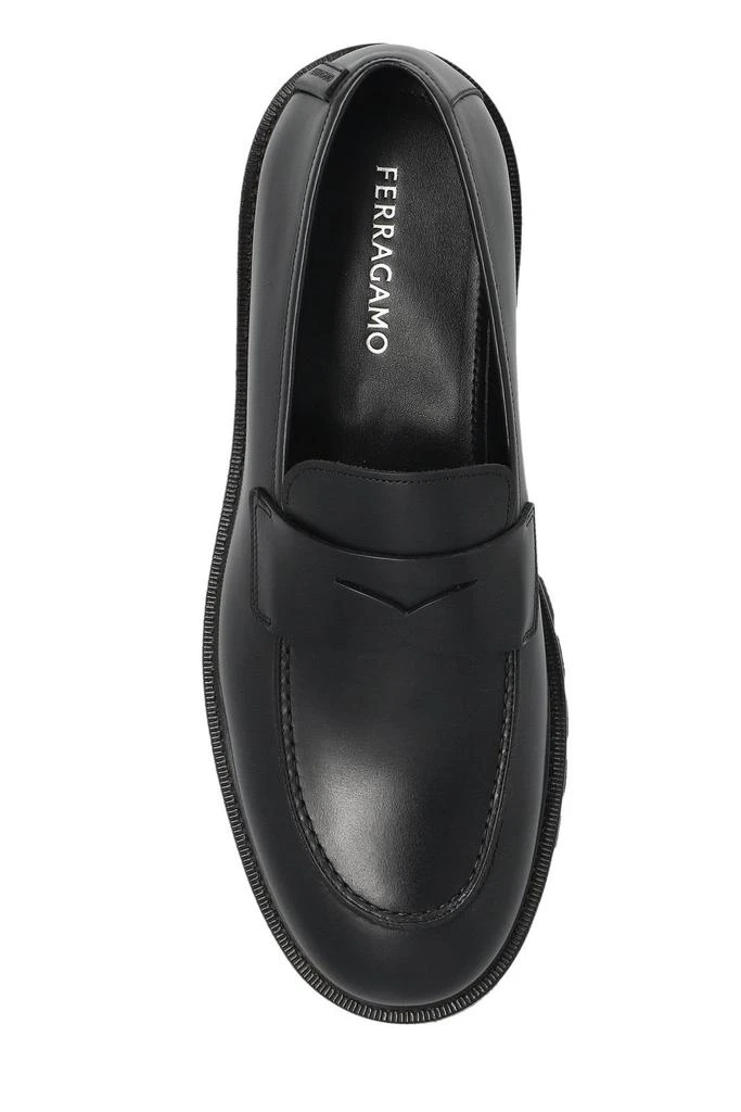 Salvatore Ferragamo Ferragamo Round Toe Penny Loafers 4