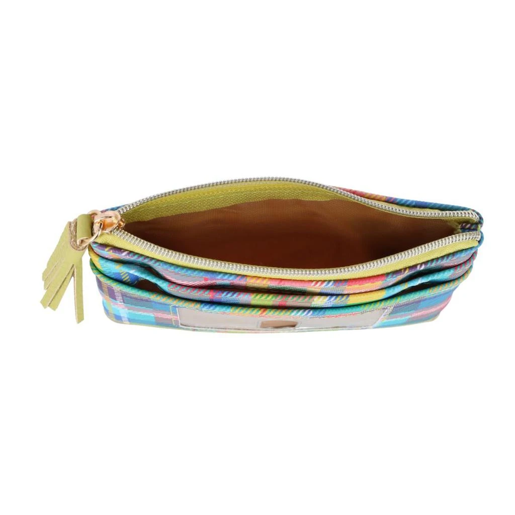 Buxton Women's Madras Vegan Leather Large ID Coin Case 3