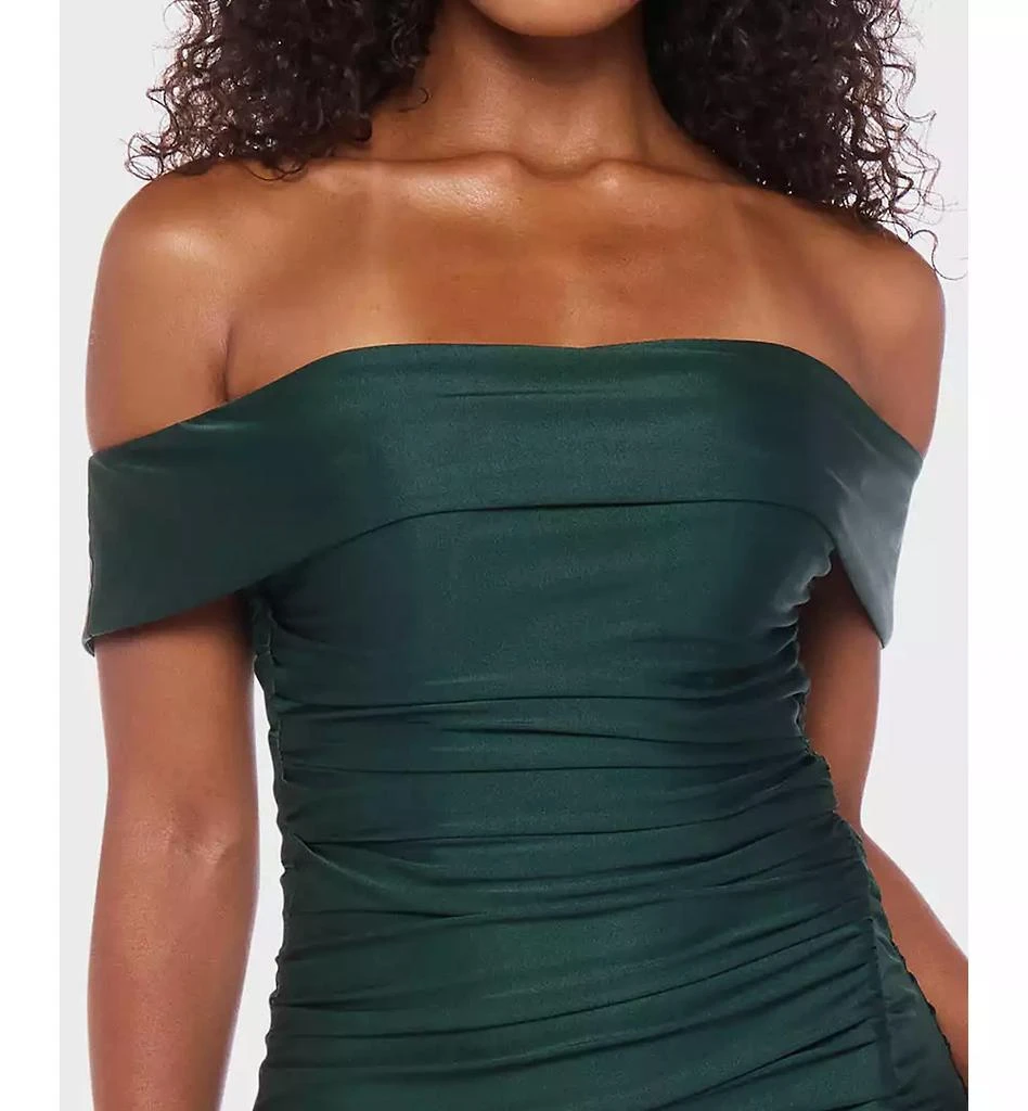 B Darlin Juniors
 Shiny Stretch Off-The-Shoulder Maxi Dress 5