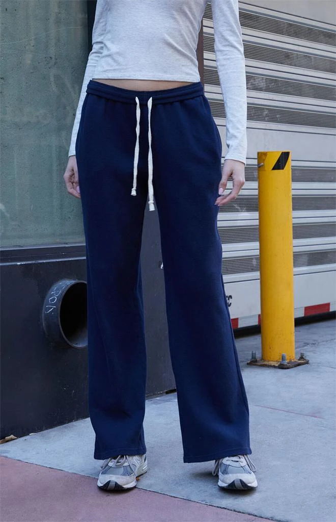 John Galt Navy Anastasia Waffle Knit Sweatpants 2