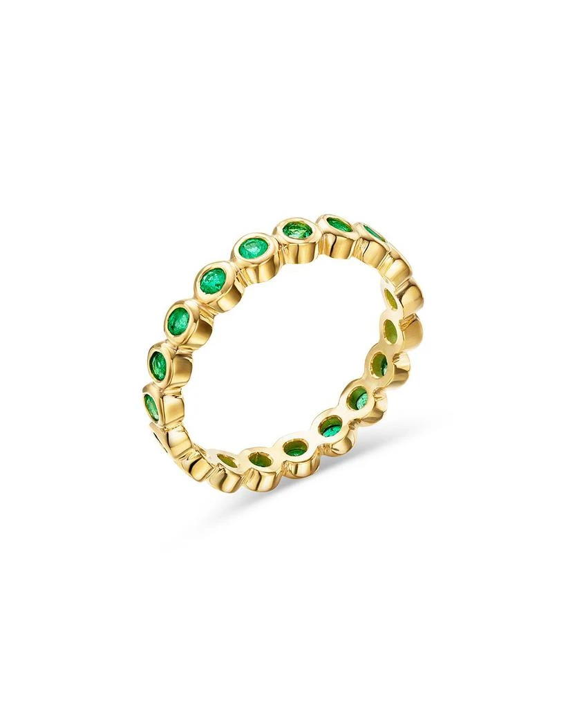 Temple St. Clair 18K Yellow Gold CL Color Emerald Bezel Eternity Band 1