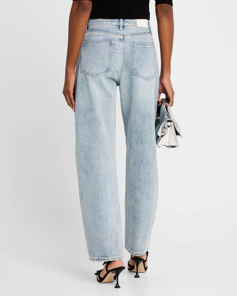 PISTOLA Wes High-Rise Rhinestone Barrel Jeans 3