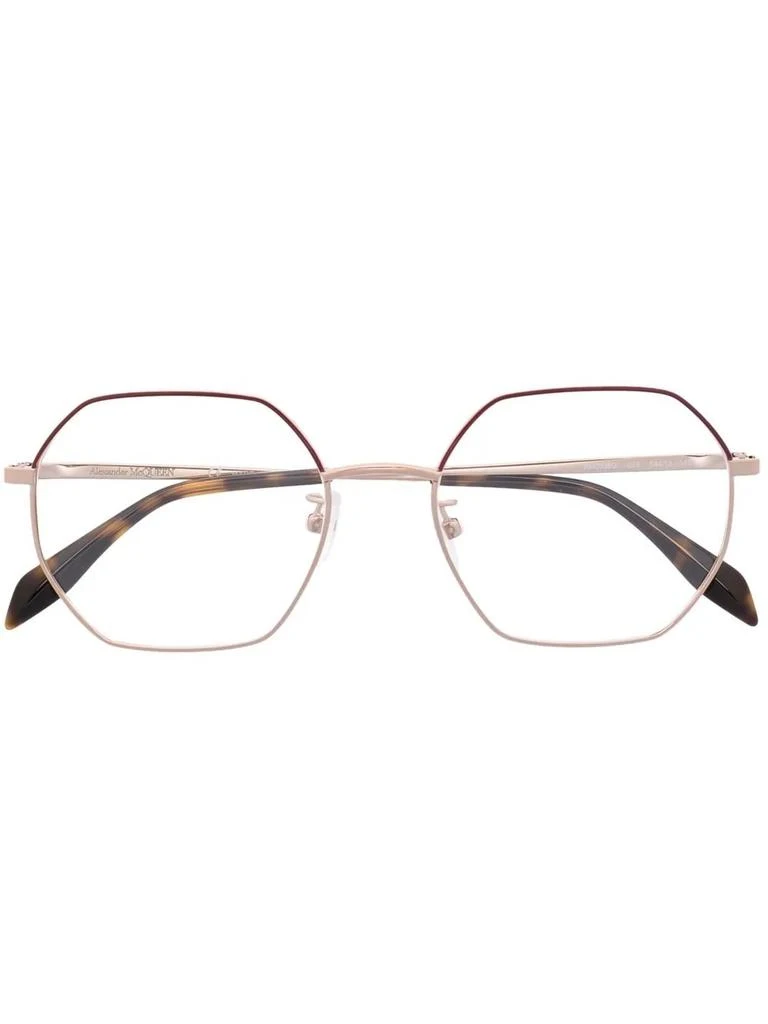 Alexander McQueen octagonal-frame glasses - women 1