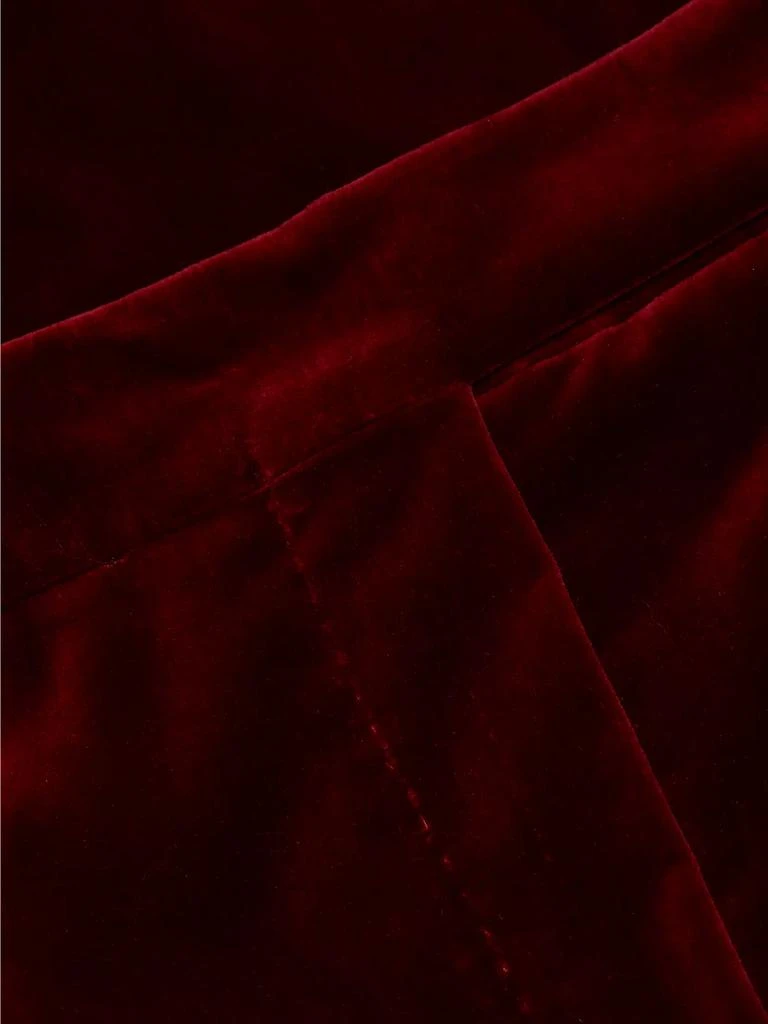 Max Mara Aceto Velvet High-Rise Straight-Leg Pants 7