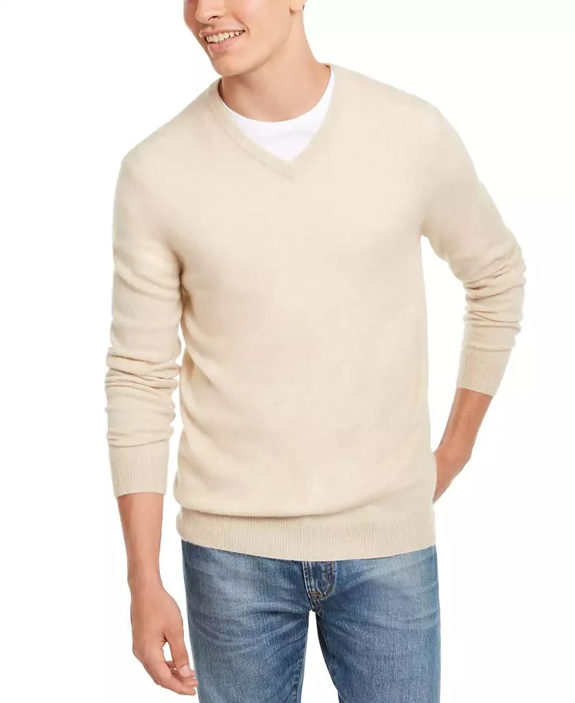 Club Room Men's V-Neck Cashmere Sweater, Created for Macy's 1