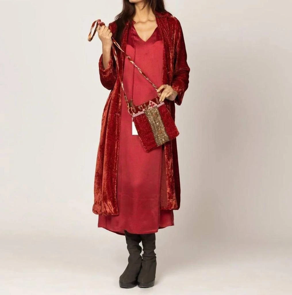 Tanavana Leola Animal Coat In Red 2