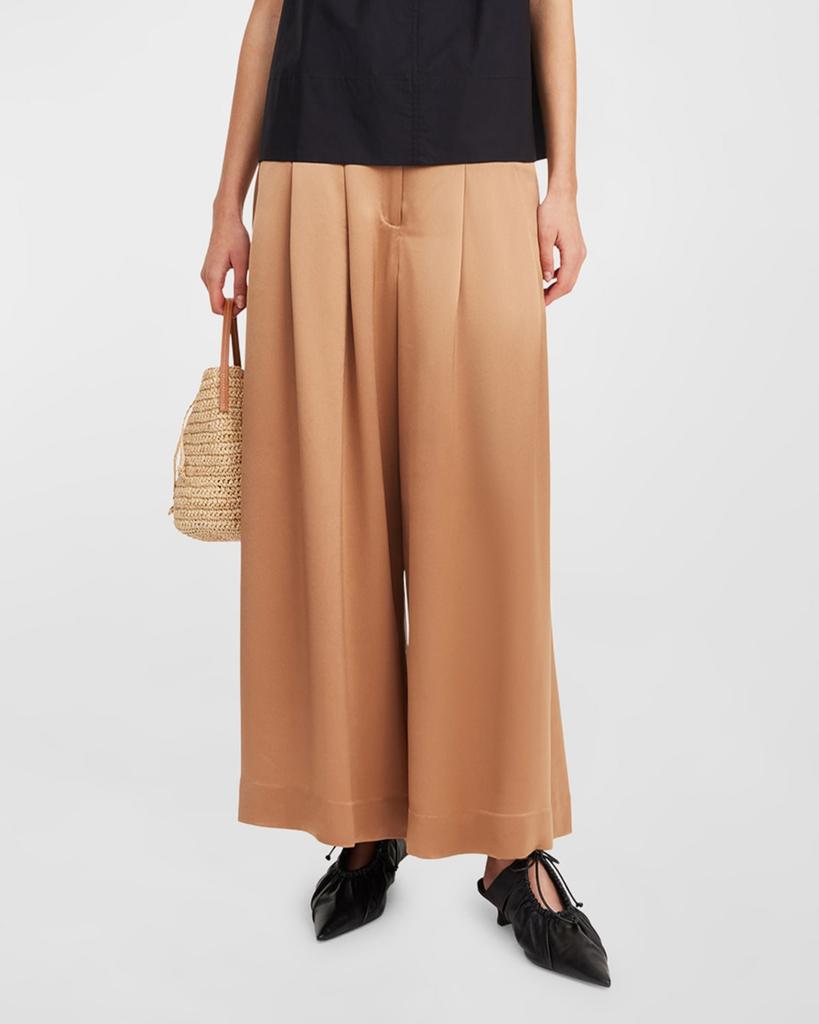 By Malene Birger Dorite Pleated Wide-Leg Pants