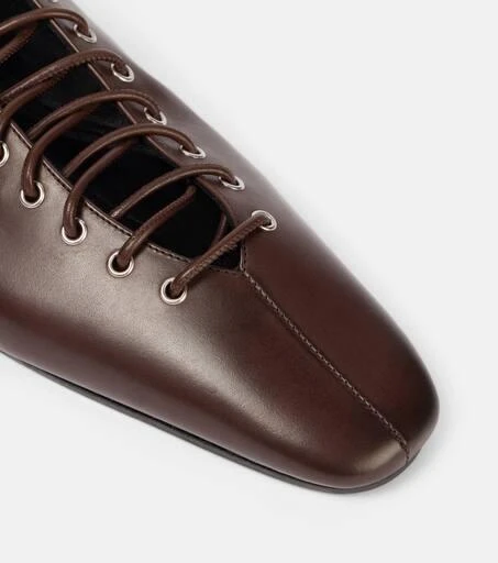 Dries Van Noten Leather lace-up flats 5