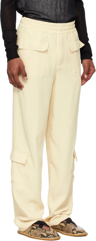Dries Van Noten Off-White Twill Cargo Pants 2
