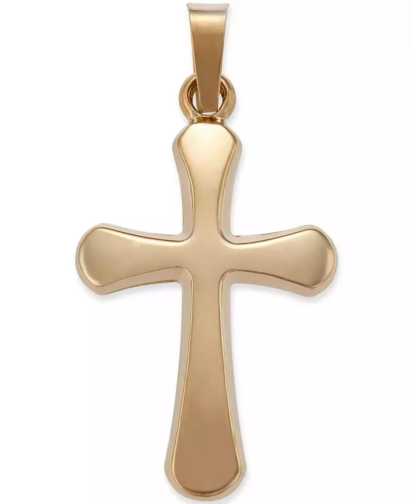 Macy's Rounded Cross Pendant in 14k Yellow Gold 1
