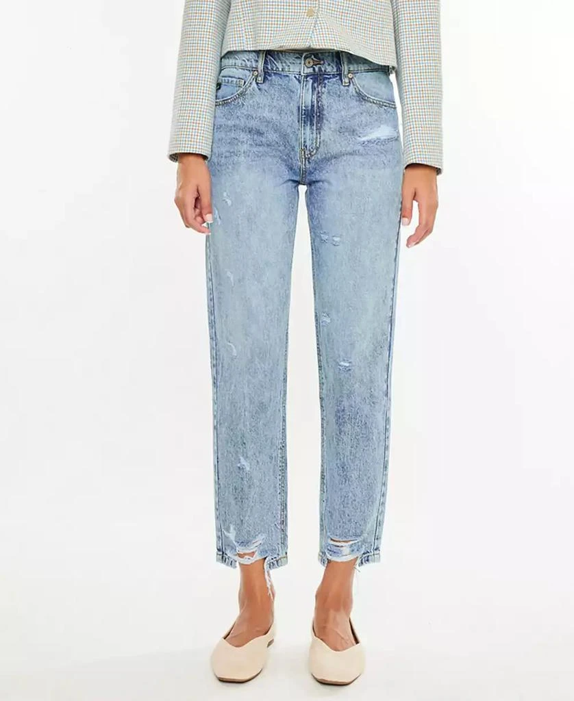 Kancan Women's Ankle Mom High Rise Jeans 1