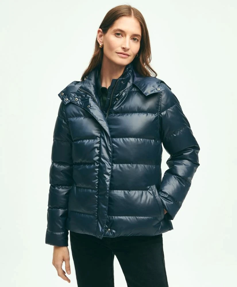 Brooks Brothers Down Hooded Puffer Coat 1