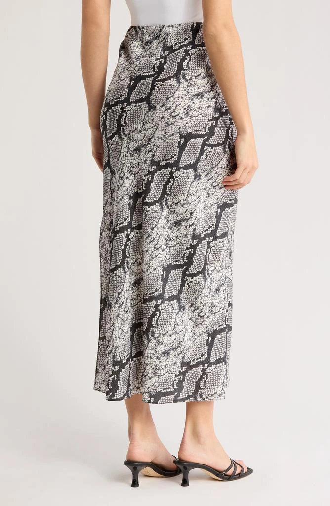 Theory Snakeskin Print Silk Slip Skirt 2