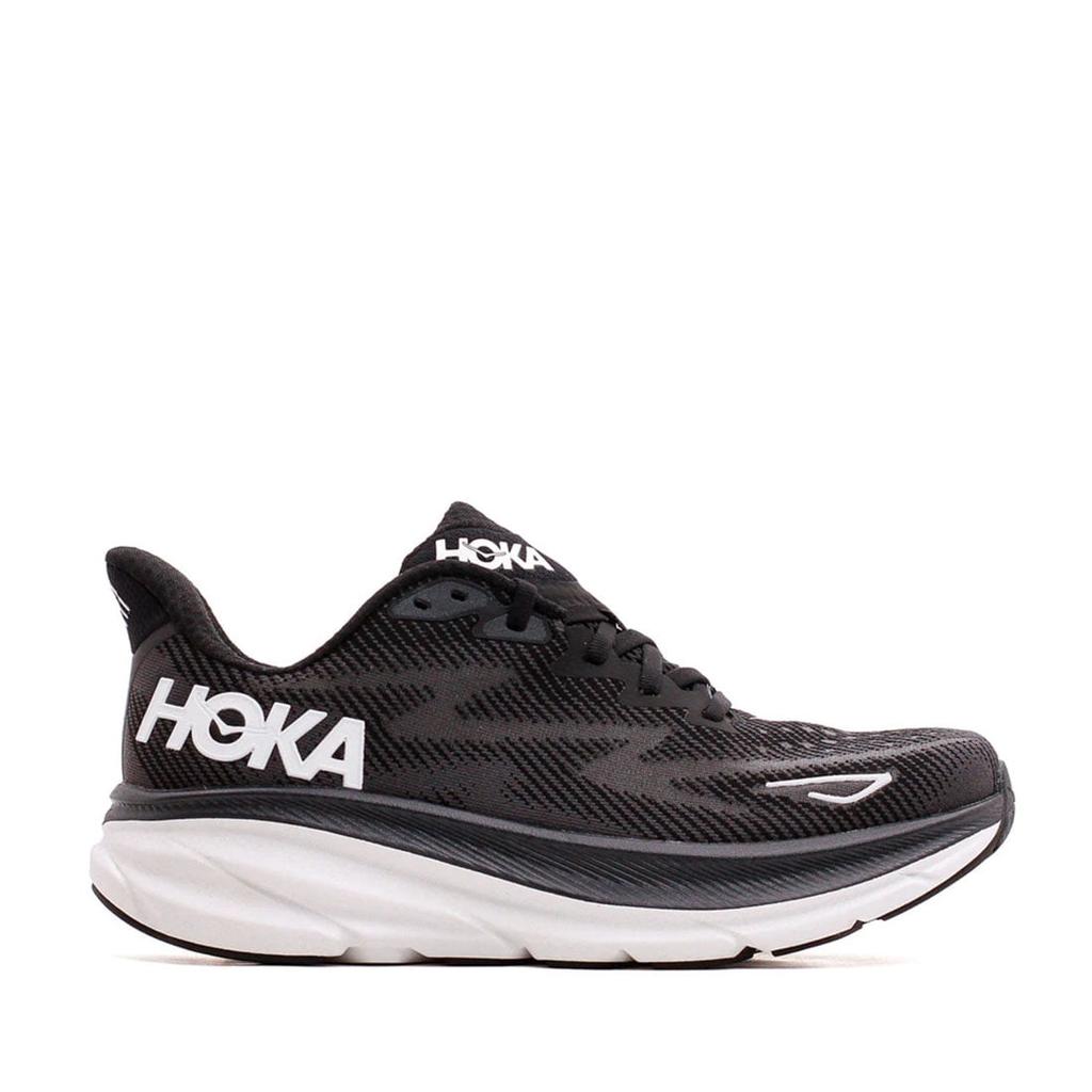 Hoka One One One Mens Clifton 9 Road Running Shoes - Black/White