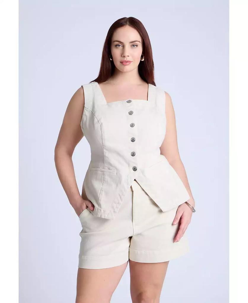 ELOQUII Women's Plus Size Denim Vest
