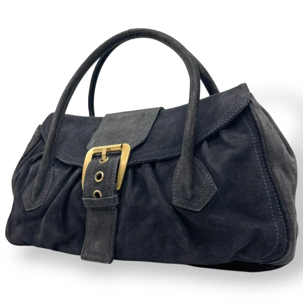 Celine Navy Suede Handbag (Pre-Owned) 1