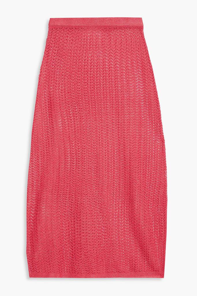 ANTIK BATIK Shany metallic crochet-knit midi skirt