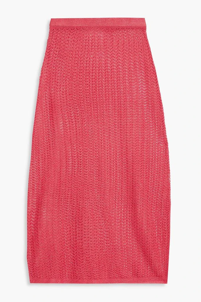 ANTIK BATIK Shany metallic crochet-knit midi skirt 1