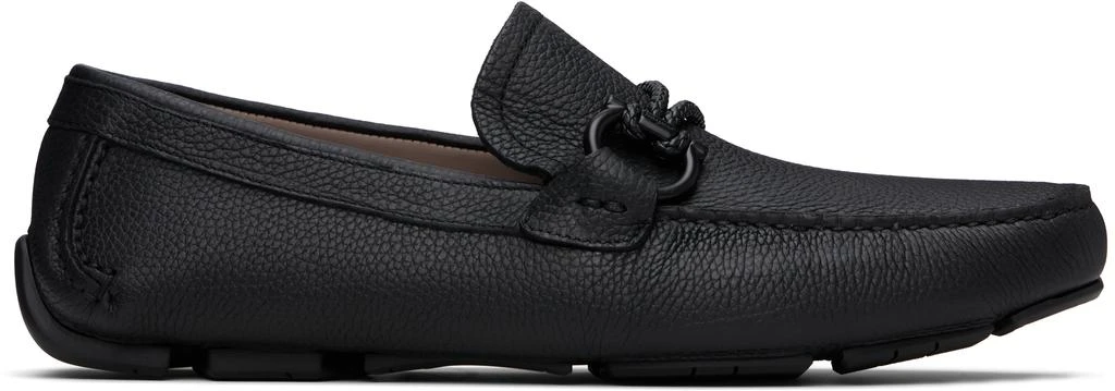 Salvatore Ferragamo Black Gancini Ornament Driver Loafers  display picture 2