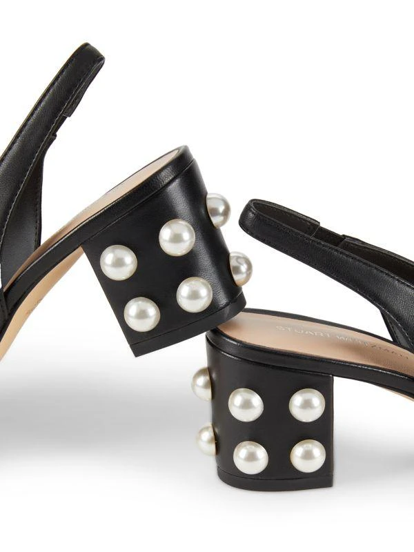 Stuart Weitzman Jte 60MM Leather Slingback Pumps 6