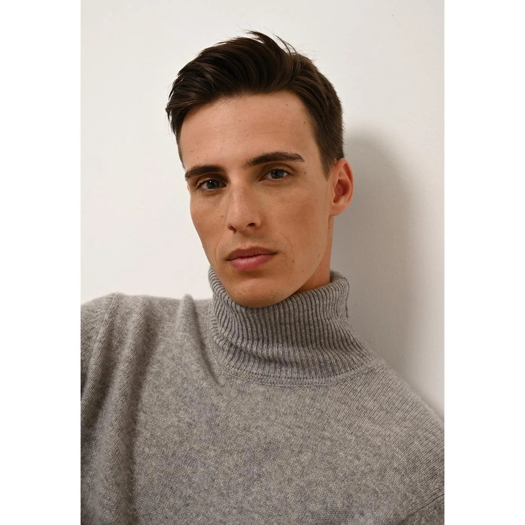 Just Cashmere Pull Col Roulé 4 Fils Sacha - 100% Cachemire 4 Fils - Nuage Chiné - Homme 3