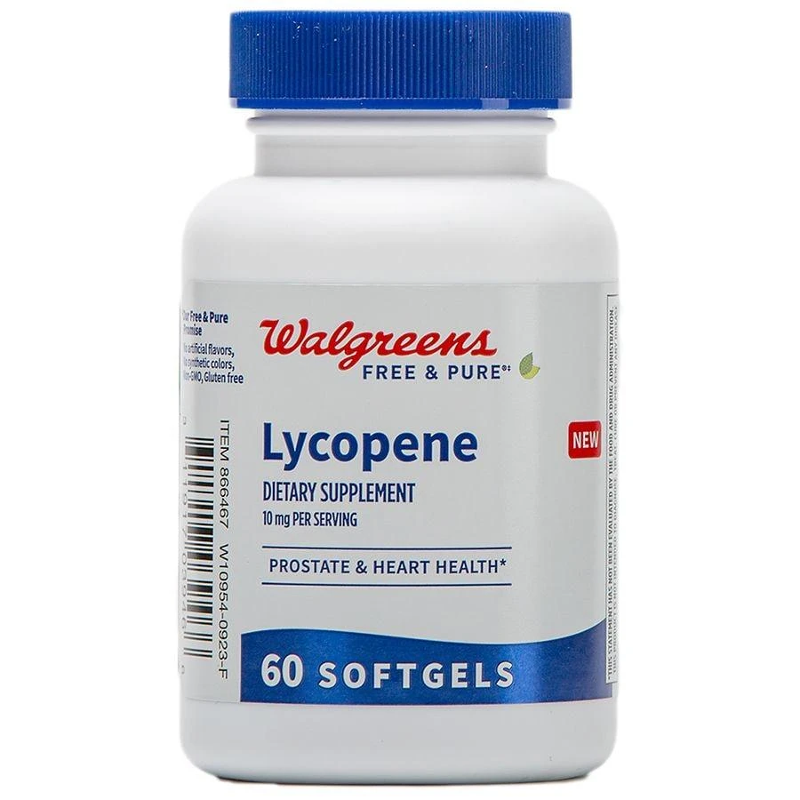 Walgreens Free & Pure Lycopene Supplement 10mg Softgels for Prostate & Heart Health (60 days) 3