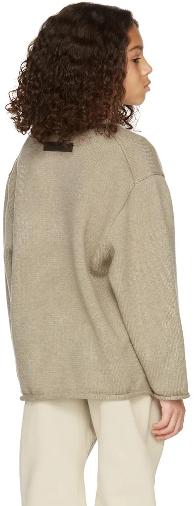 Essentials Kids Beige Big E Sweater 4