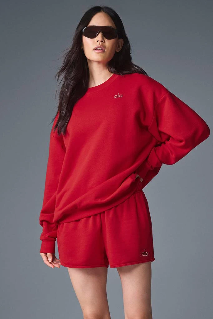 Alo Accolade Crew Neck Pullover - Bold Red 5
